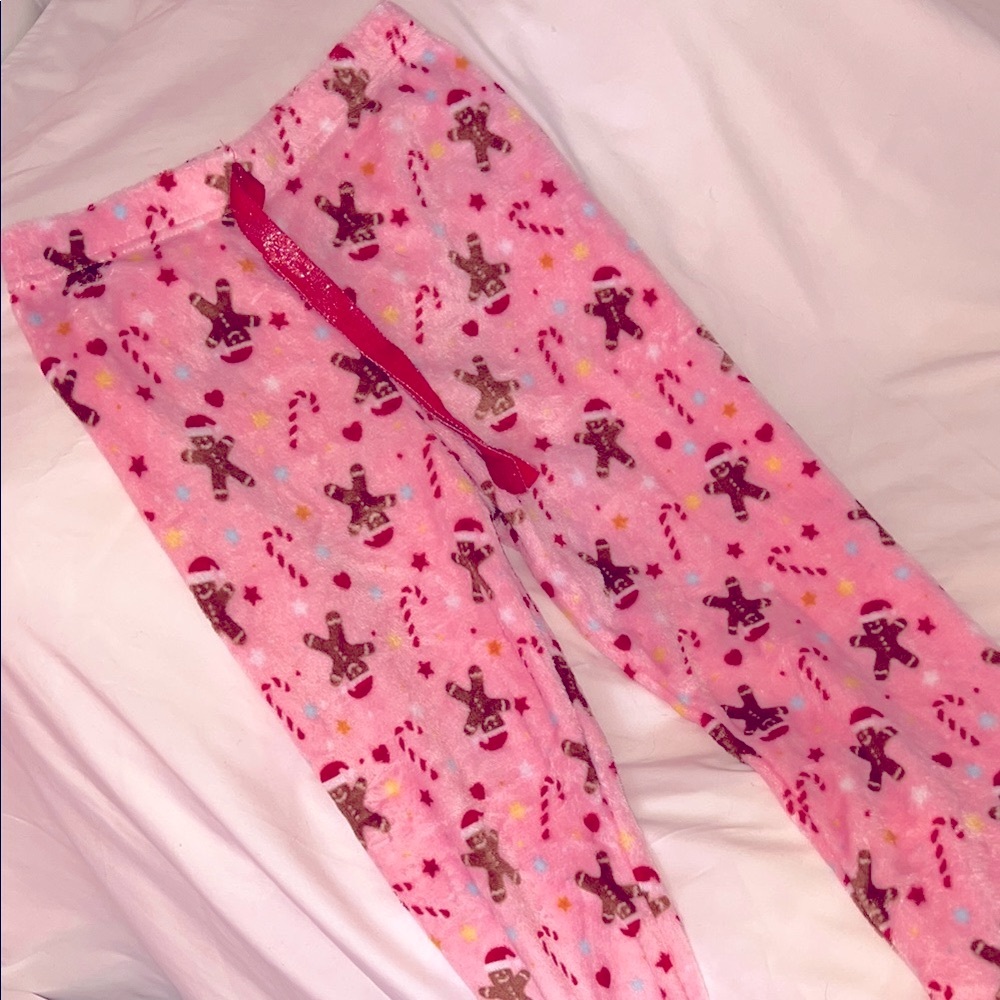 Pink Gingerbread Pajama Pants